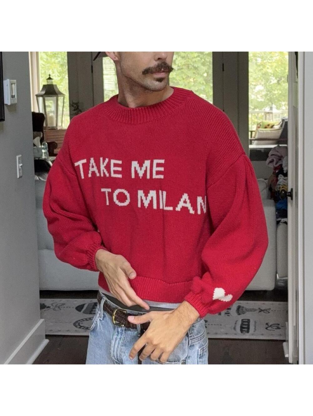 ❤️ Maeve “Take Me To Milan” Graphic Sweater | XS